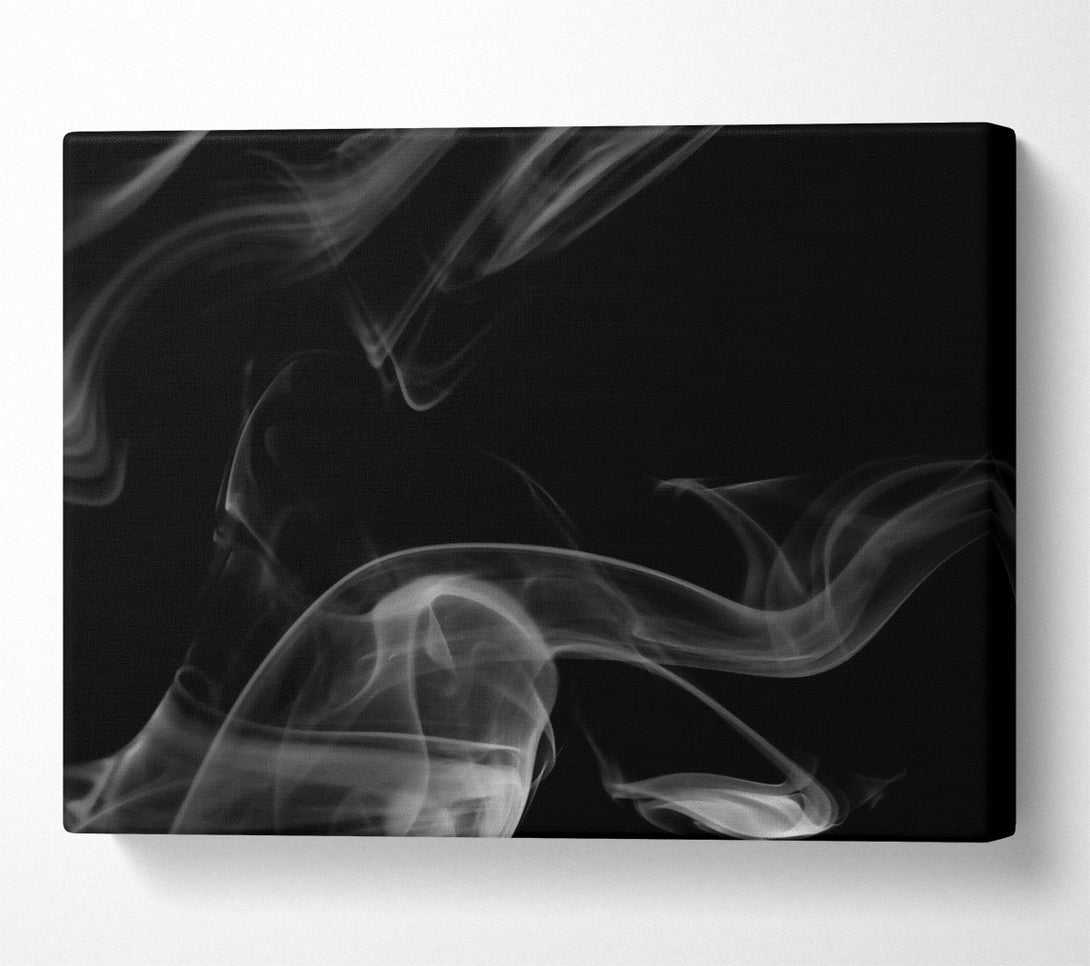  A Canvas Print of White Smoke Swirls Canvas Wall Art