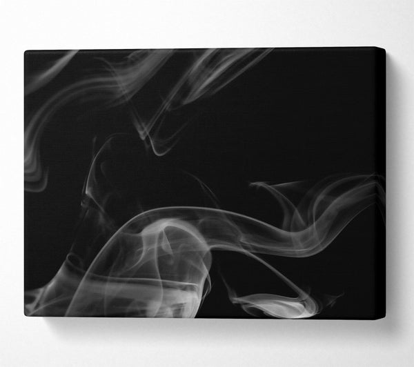  A Canvas Print of White Smoke Swirls Canvas Wall Art