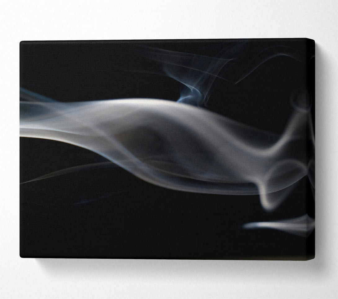  A Canvas Print of Silver Smoke Swirls Canvas Art