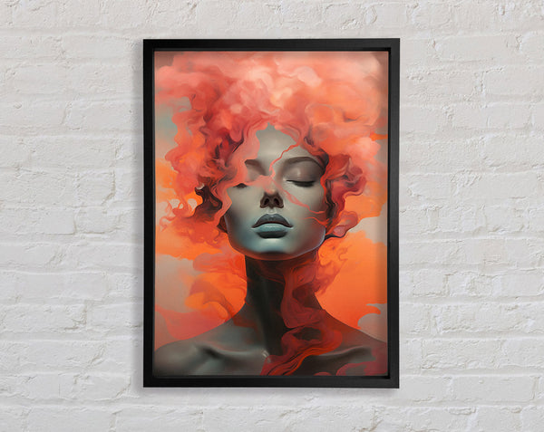 Smokey Peach Hair Framed Print