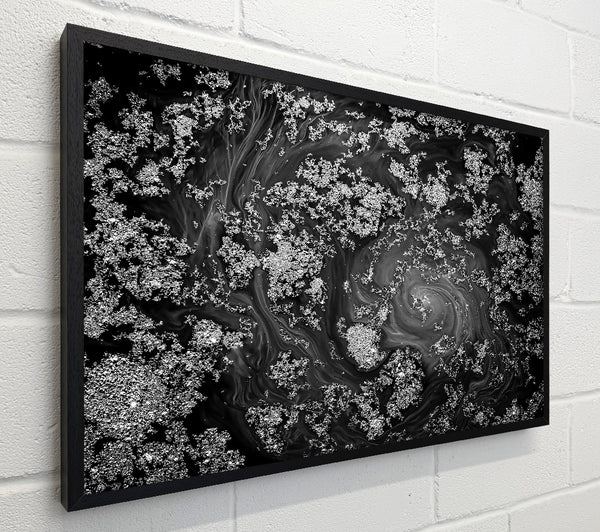 Silver Swirls Of Ink