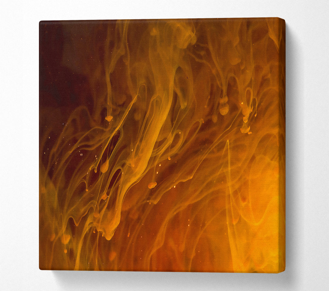  A Canvas Print of Amber Liquid Dance Canvas Print