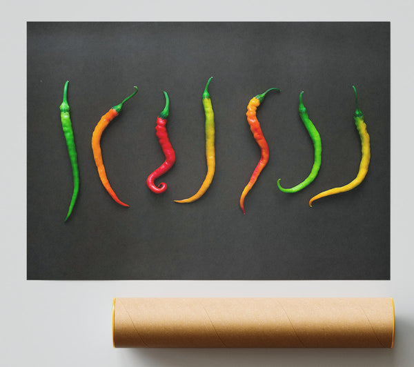 Green Chili Symphony Print
