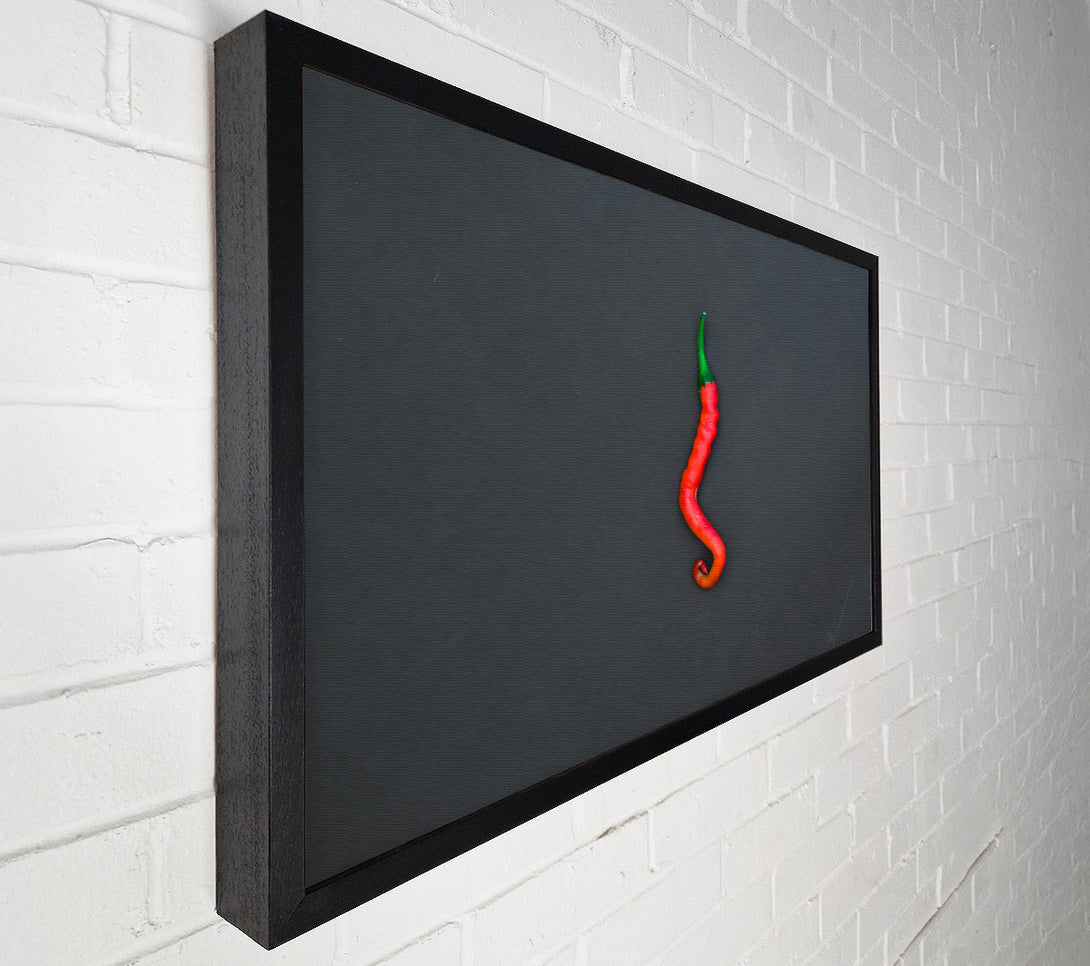  A Canvas Print of Red Chili On Grey Canvas Print