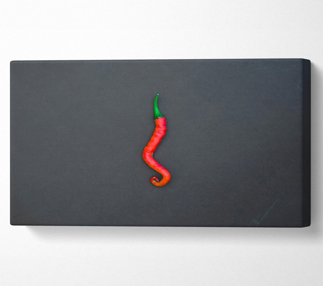  A Canvas Print of Red Chili On Grey Canvas Print