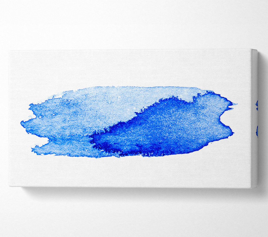  A Canvas Print of Azure Watercolour Swirl Canvas Print