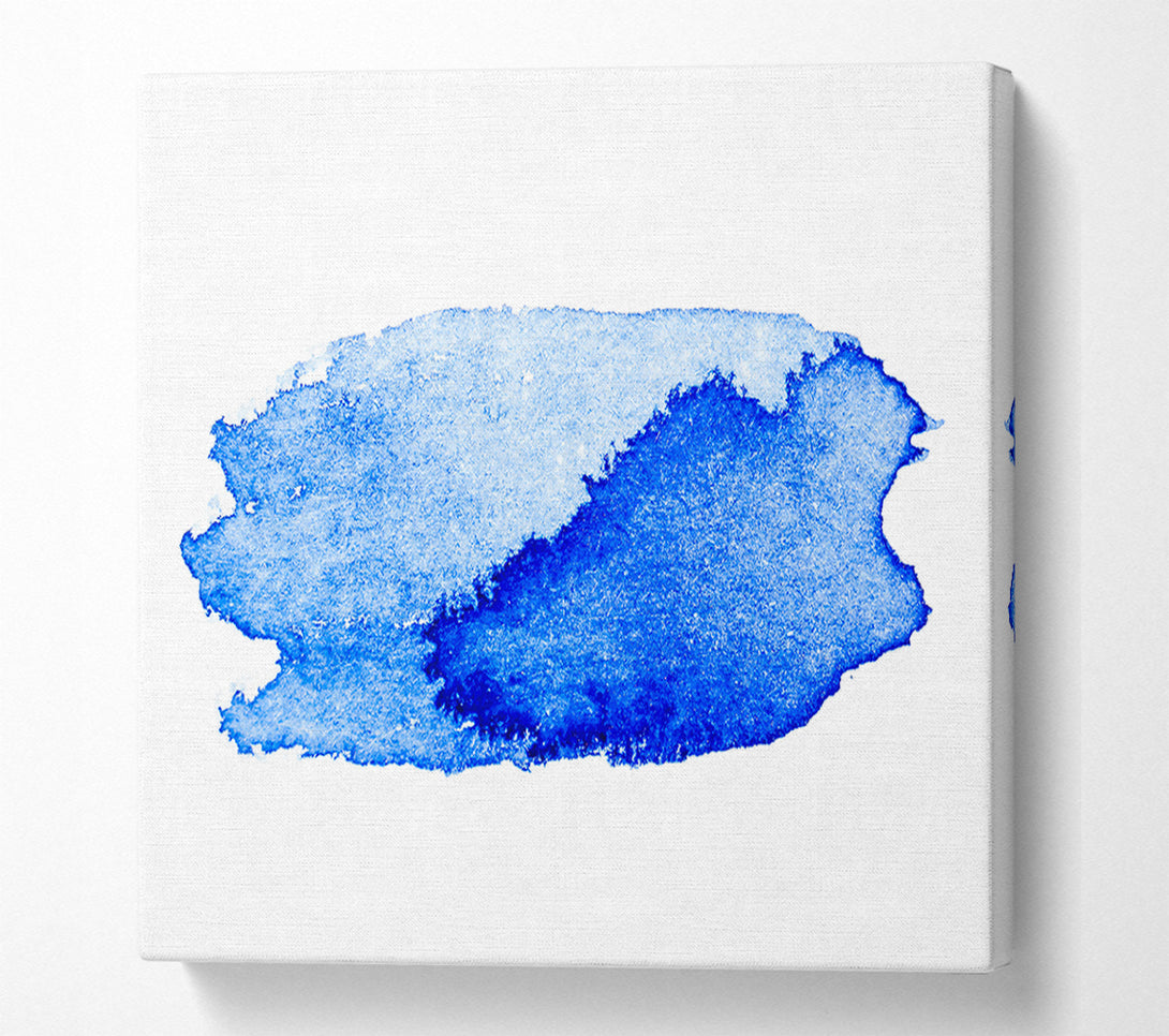  A Canvas Print of Azure Watercolour Swirl Canvas Print