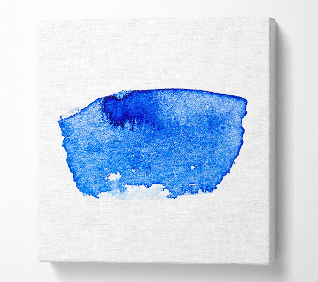  A Canvas Print of Azure Watercolour Stroke Canvas Wall Art
