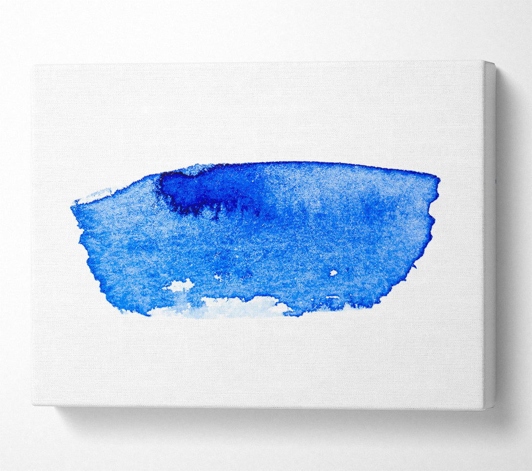  A Canvas Print of Azure Watercolour Stroke Canvas Wall Art