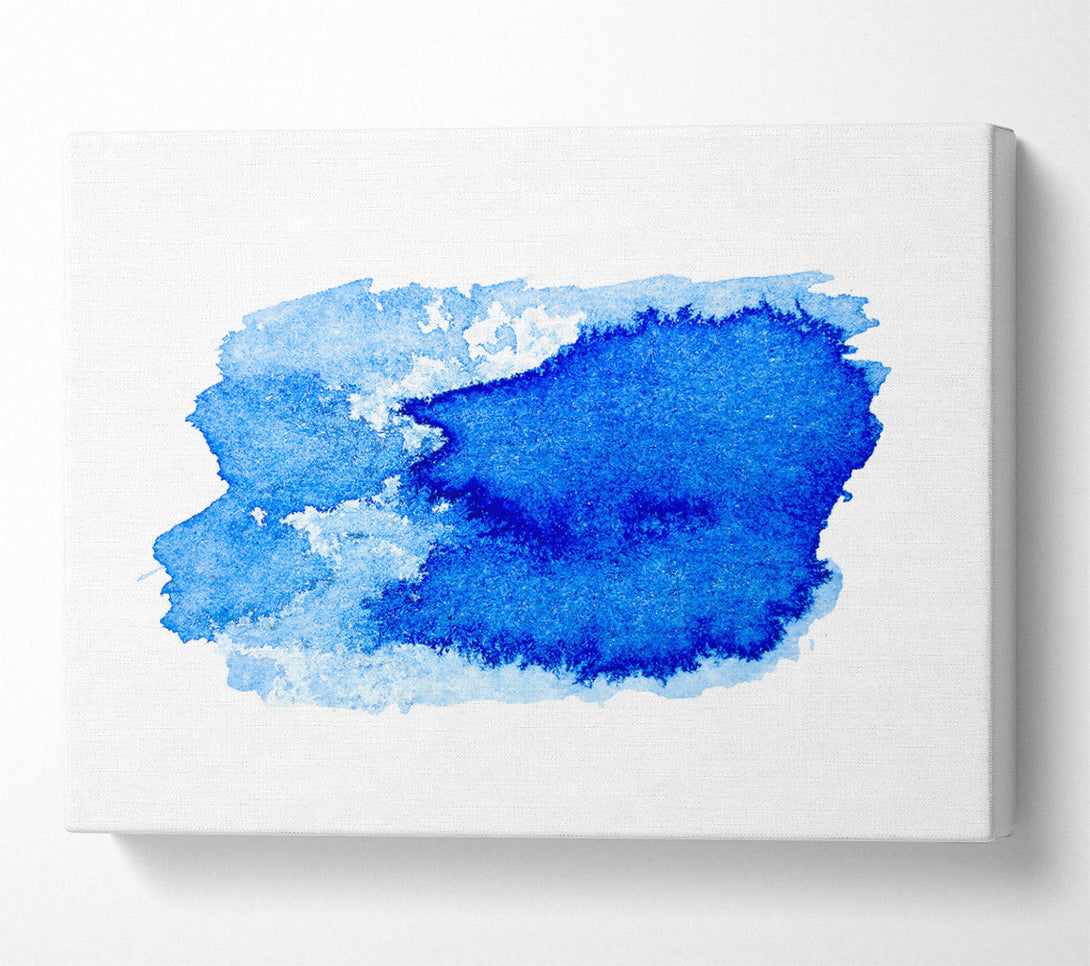  A Canvas Print of Azure Abstract Wash Canvas Art