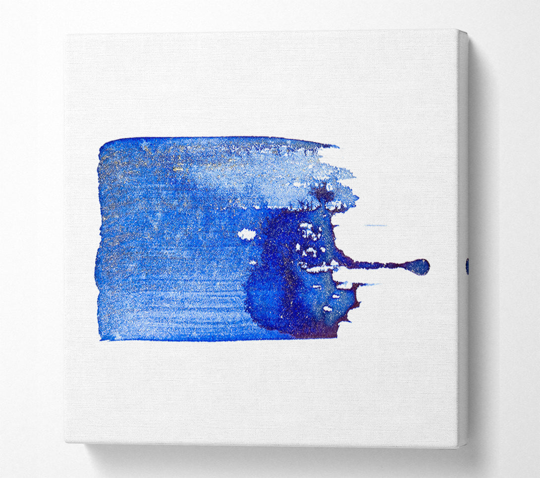  A Canvas Print of Azure Ink Drop Canvas Art
