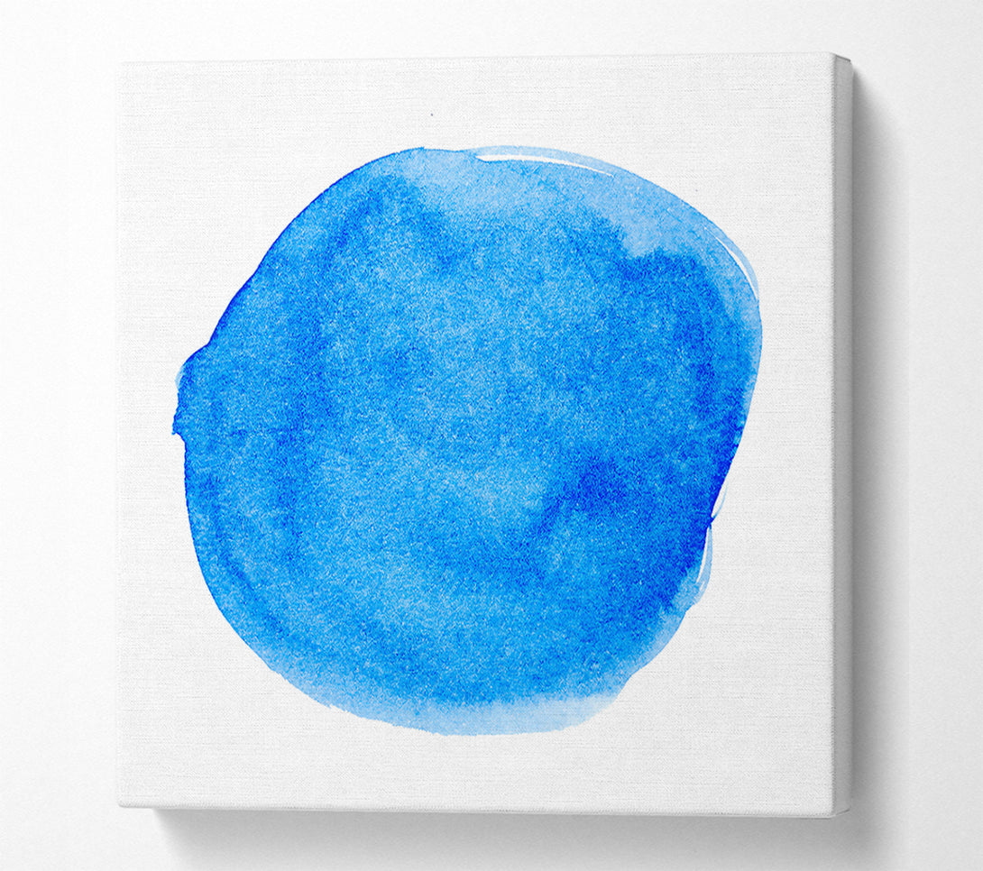  A Canvas Print of Azure Abstract Form Canvas Wall Art