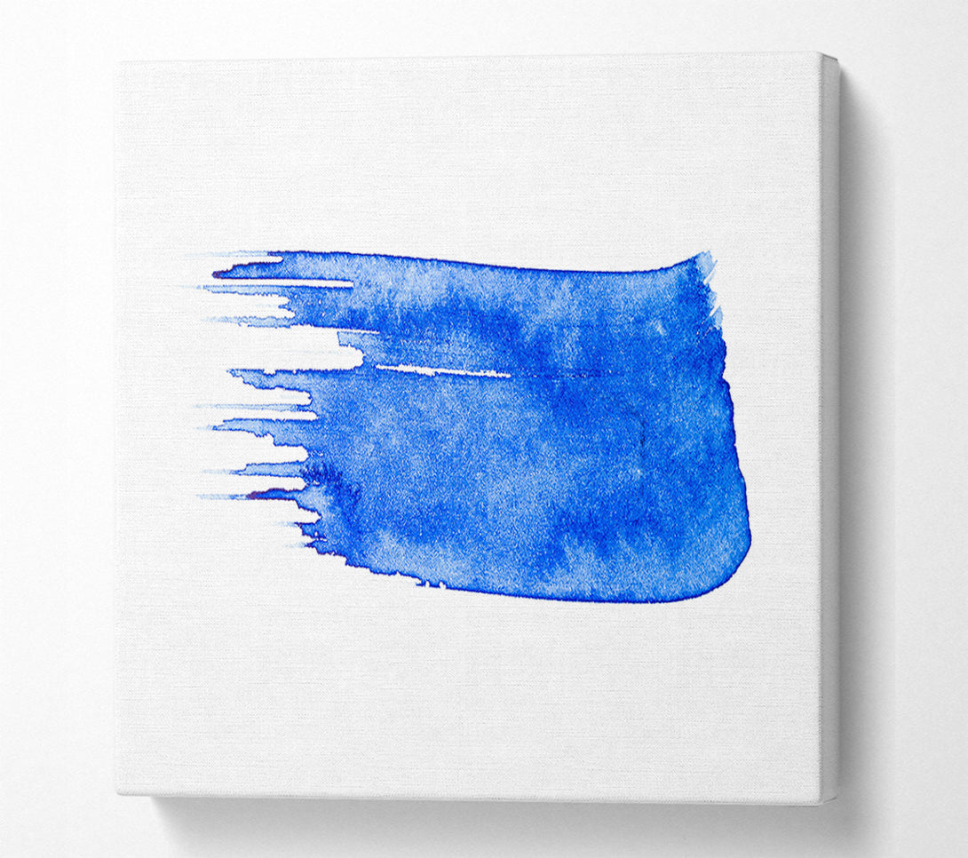 A Canvas Print of Azure Brushstroke Canvas Art