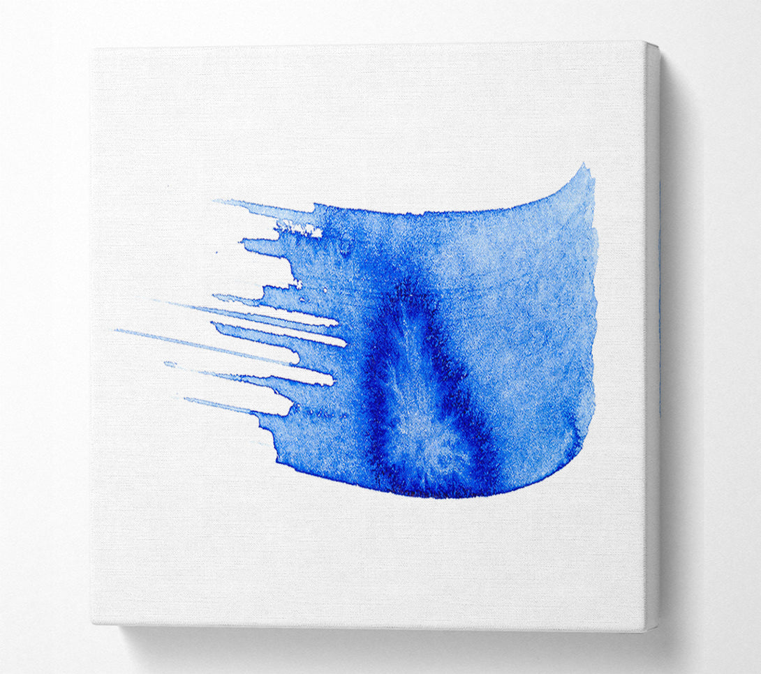  A Canvas Print of Azure Watermark Brushstroke Canvas Wall Art