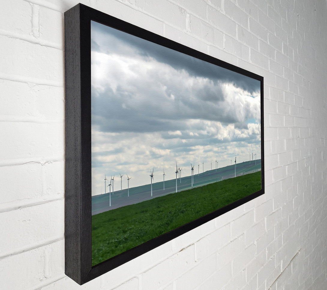  A Canvas Print of Gray Sky Windmills Canvas Art
