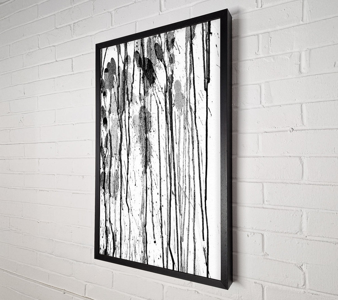  A Canvas Print of Black Splashes And Drips Canvas Print