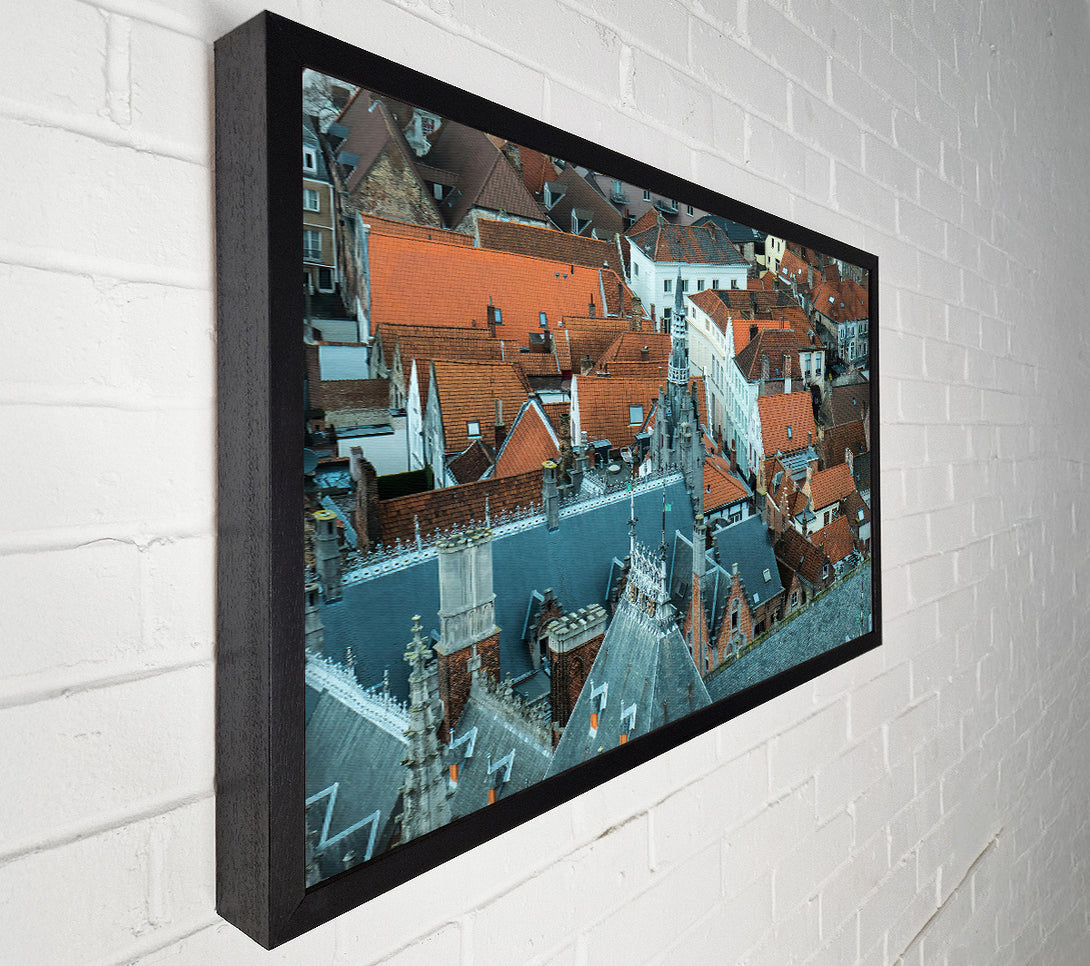  A Canvas Print of Slate Roofs Of Bruges Canvas Wall Art