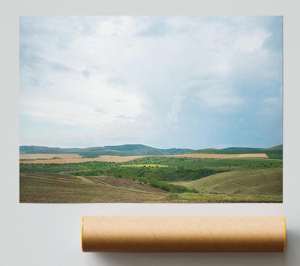 Blue Sky Fields Print