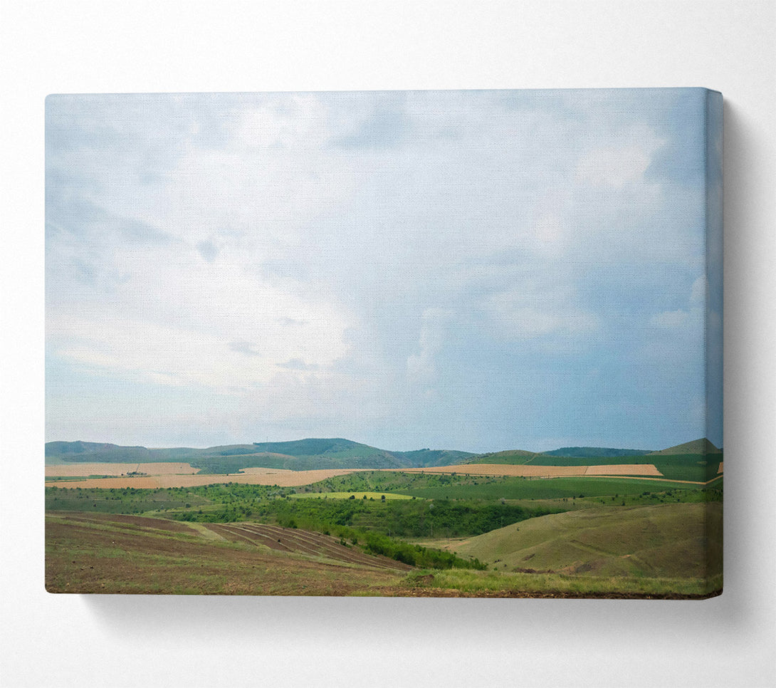  A Canvas Print of Blue Sky Fields Canvas Art