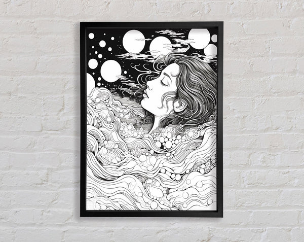 Space Lady Framed Print