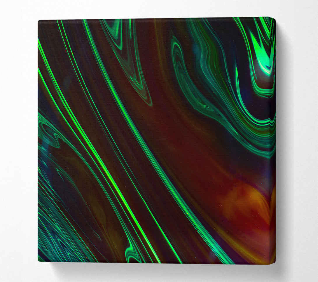  A Canvas Print of Emerald Swirlscape Canvas Art