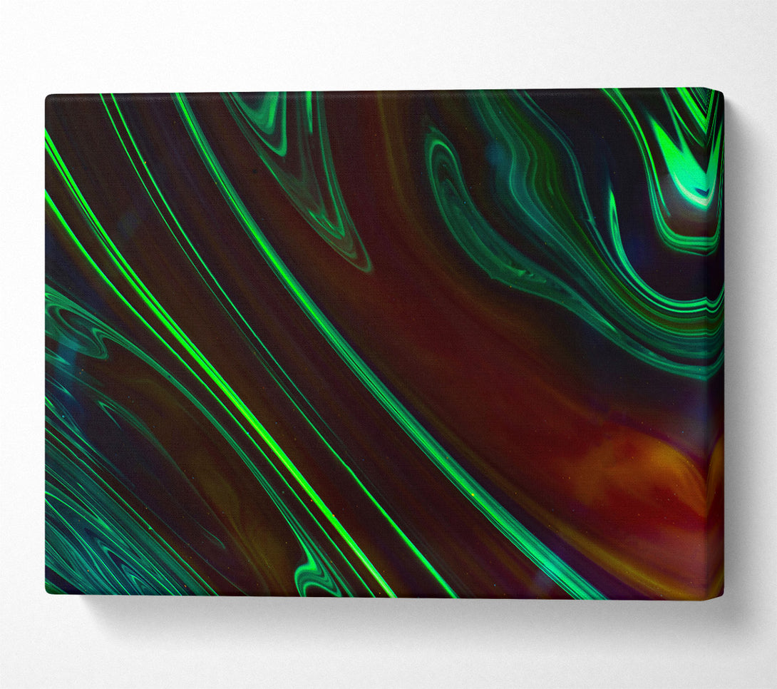  A Canvas Print of Emerald Swirlscape Canvas Art