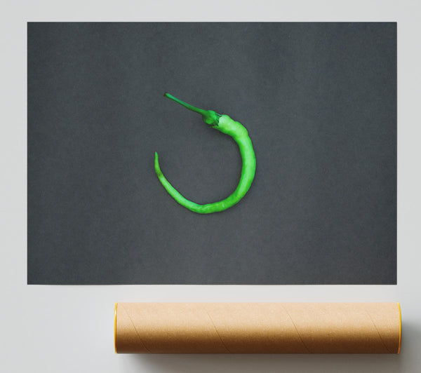 Green Pepper Loop Poster