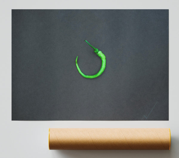 Green Pepper Curve Giclee Print