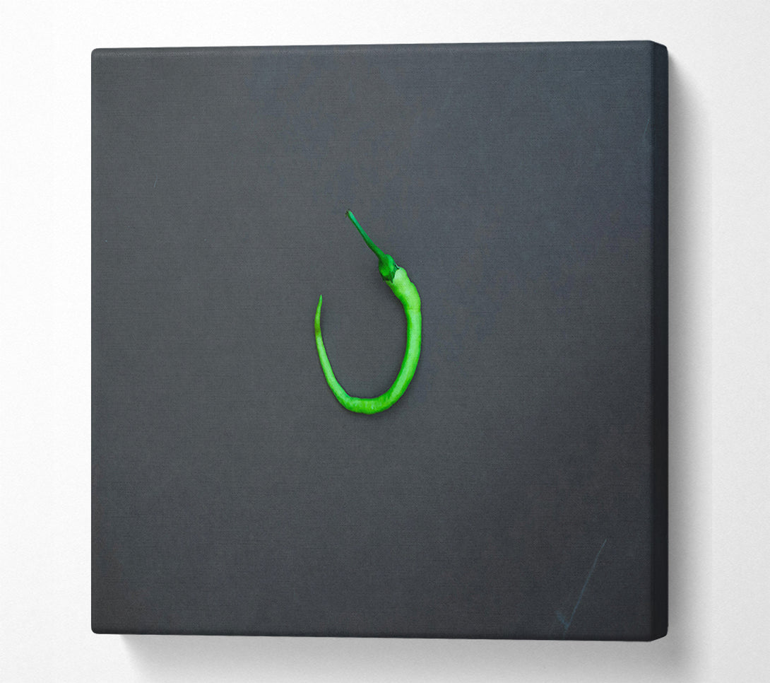  A Canvas Print of Green Pepper Curve Canvas Wall Art