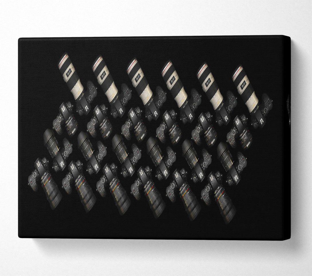  A Canvas Print of White Lens Array Canvas Print