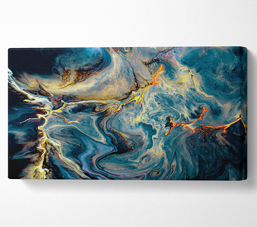  A Canvas Print of Azure And Ember Flows Canvas Wall Art