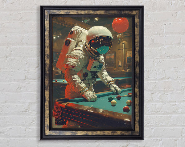 Spaceman Snooker Framed Print