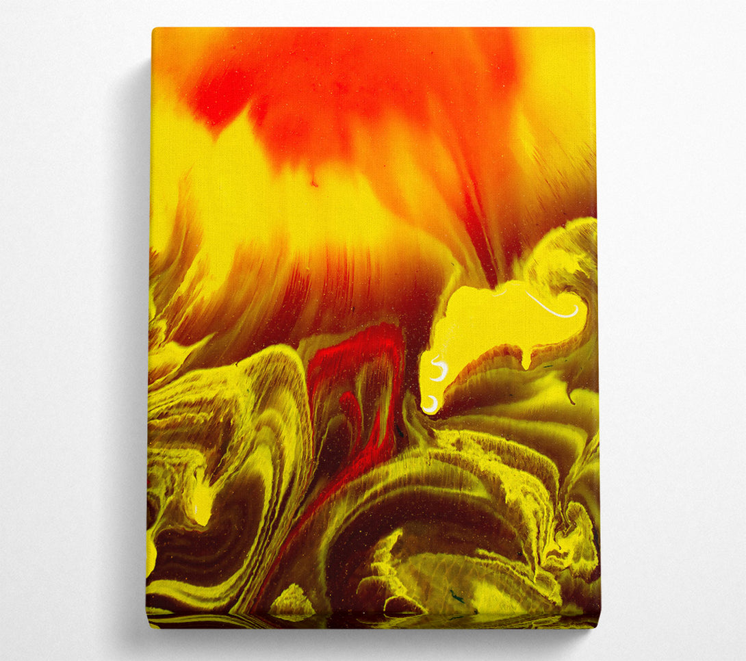  A Canvas Print of Golden Abstract Flow Canvas Print