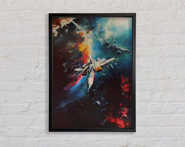Spaceship Galaxy Framed Print
