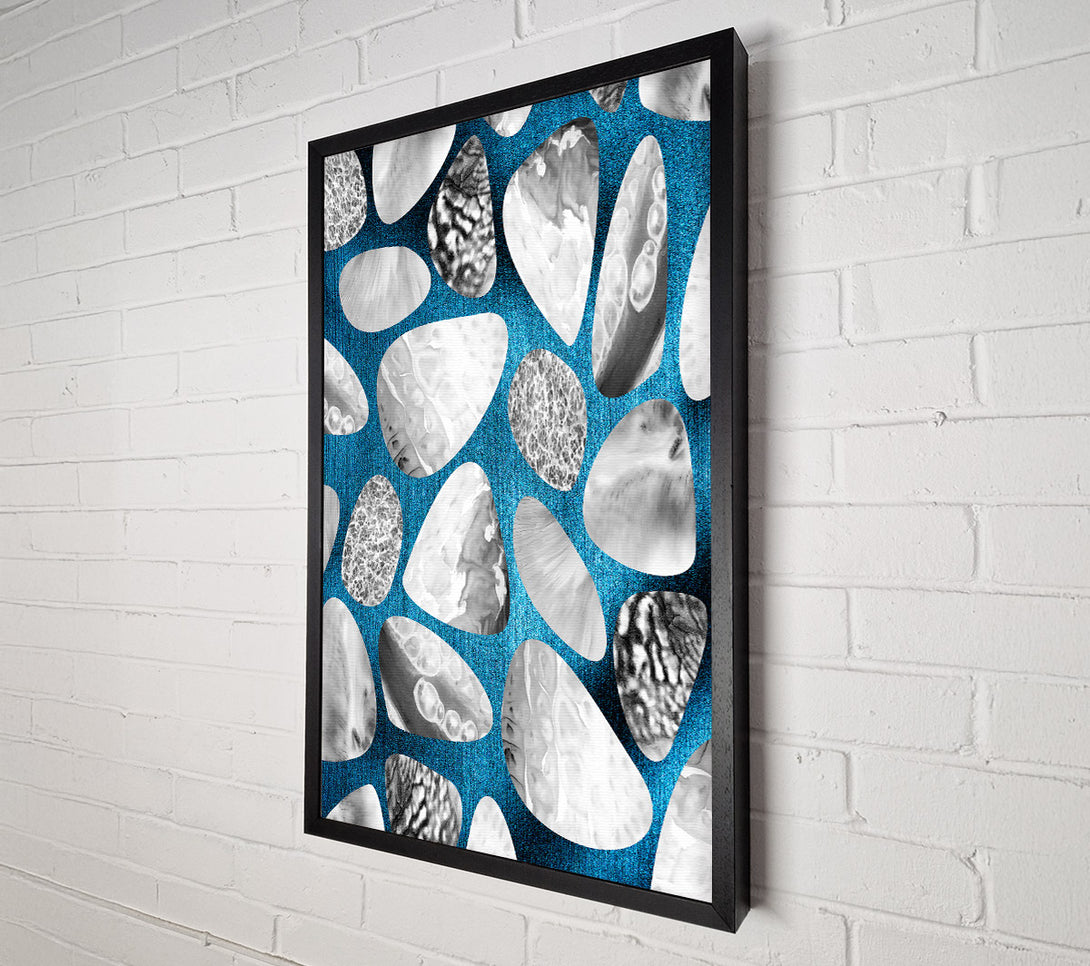  A Canvas Print of Azure Stone Mosaic Canvas Print