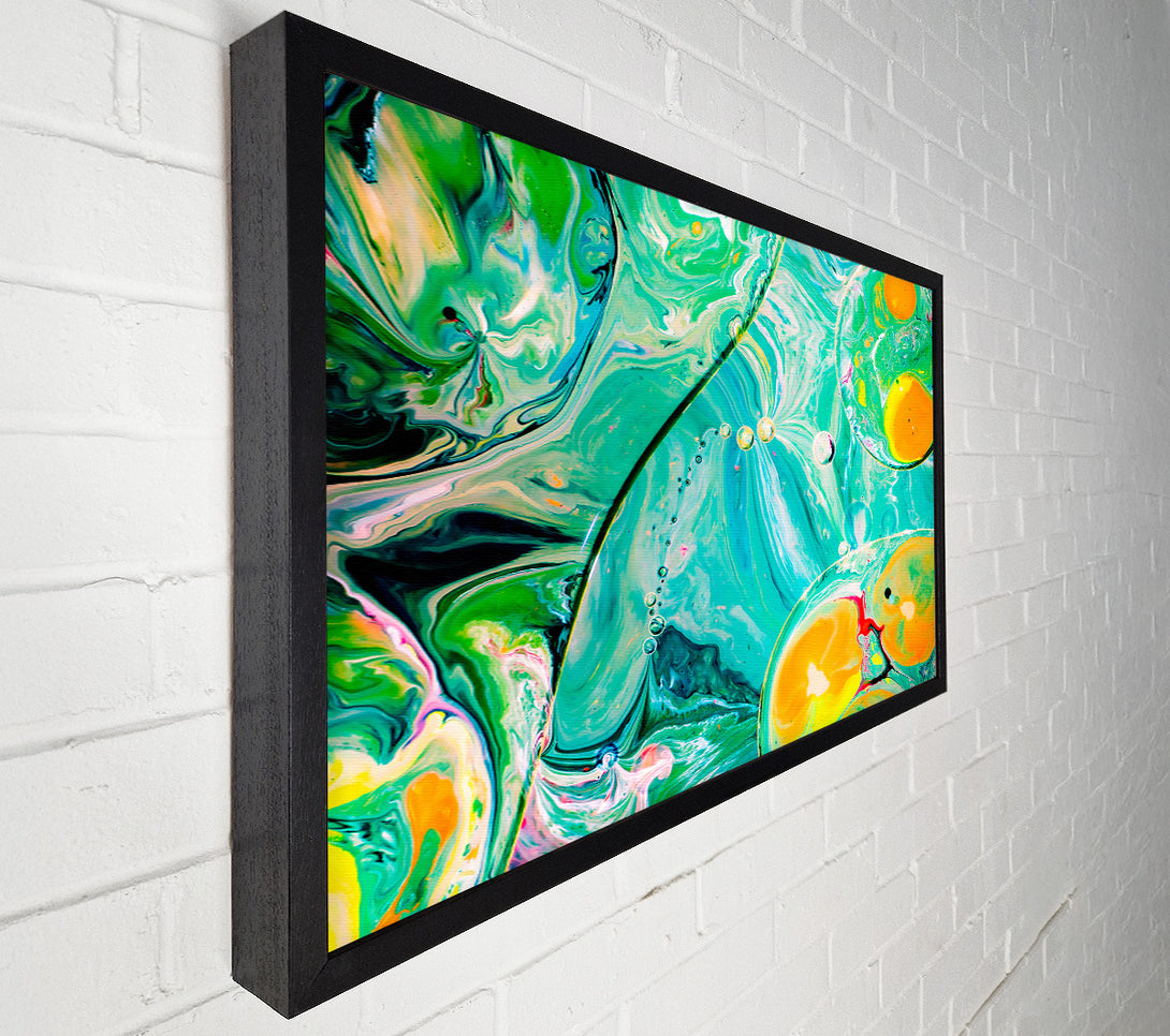  A Canvas Print of Turquoise Swirls Of Color Canvas Wall Art