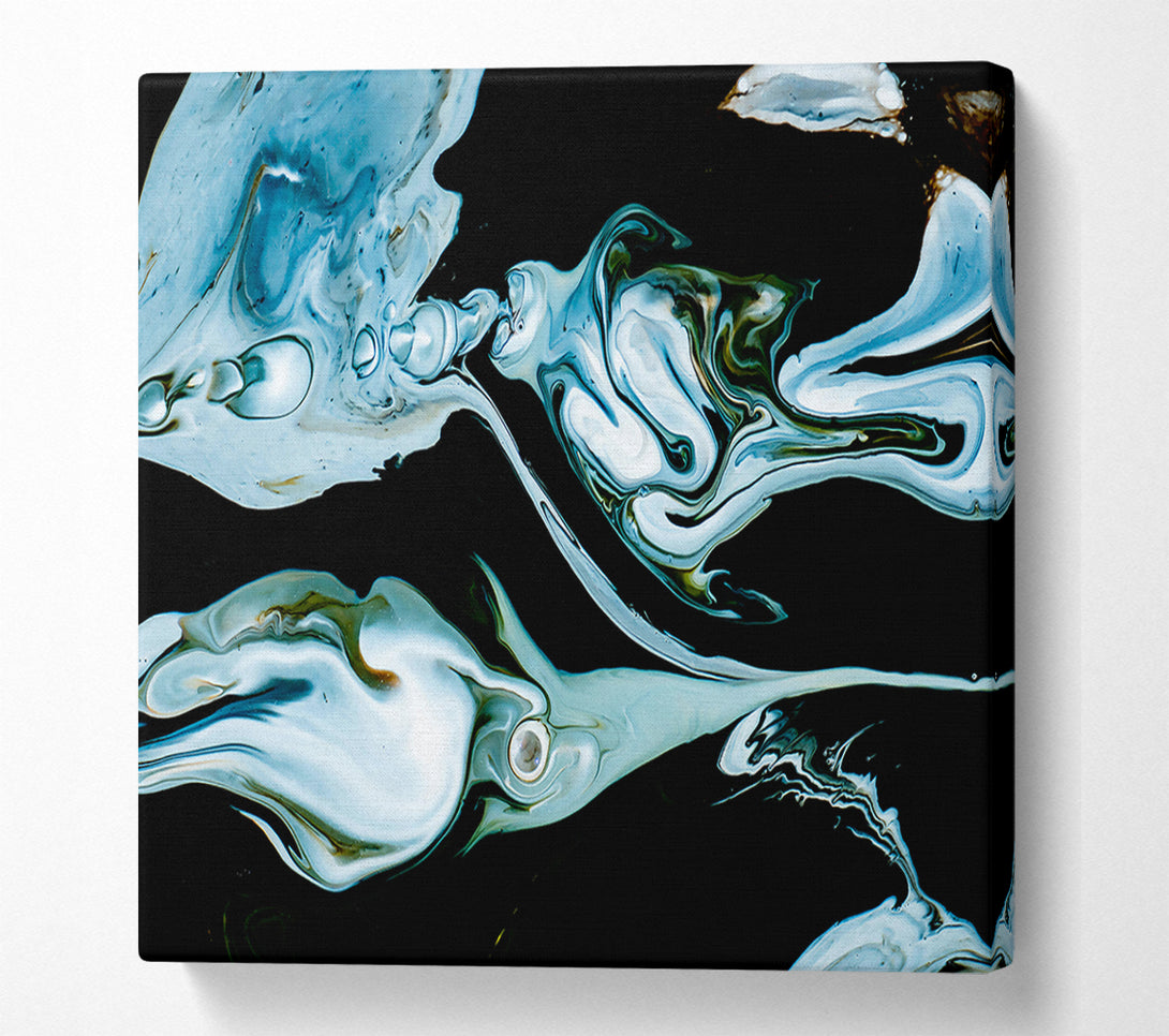  A Canvas Print of Teal Liquid Dreams Canvas Print