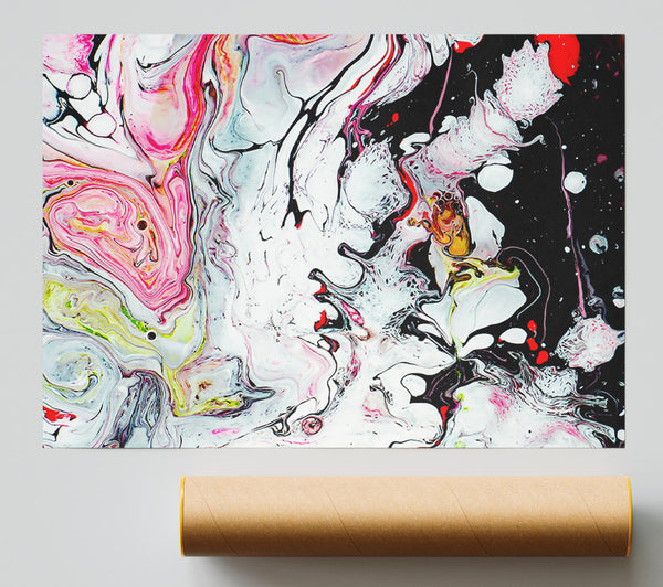White Swirling Dreamscape Print