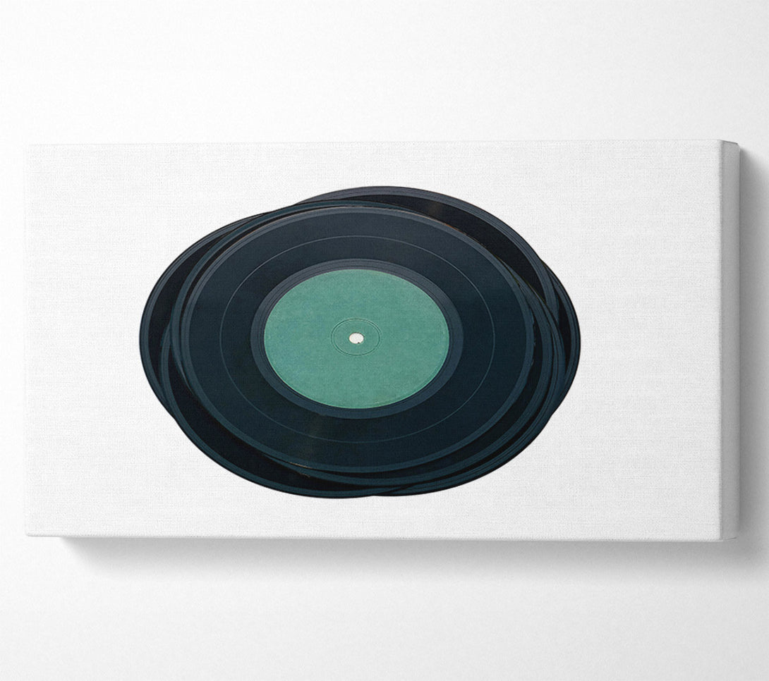  A Canvas Print of Green Vinyl Stack Canvas Art
