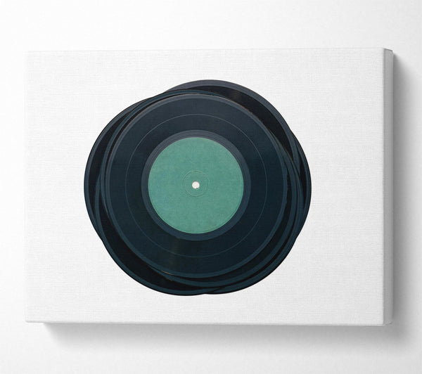  A Canvas Print of Green Vinyl Stack Canvas Art