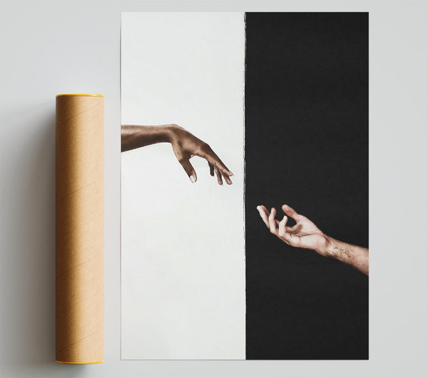 Black And White Reach Giclee Print
