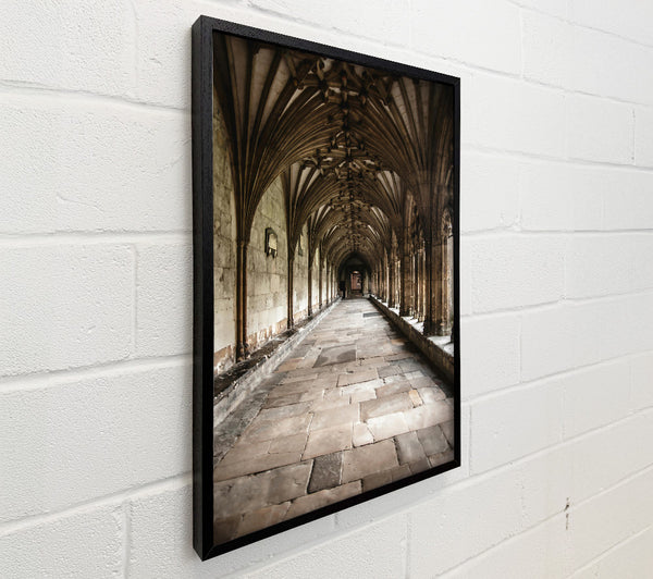 Stone Gray Cloister Walkway