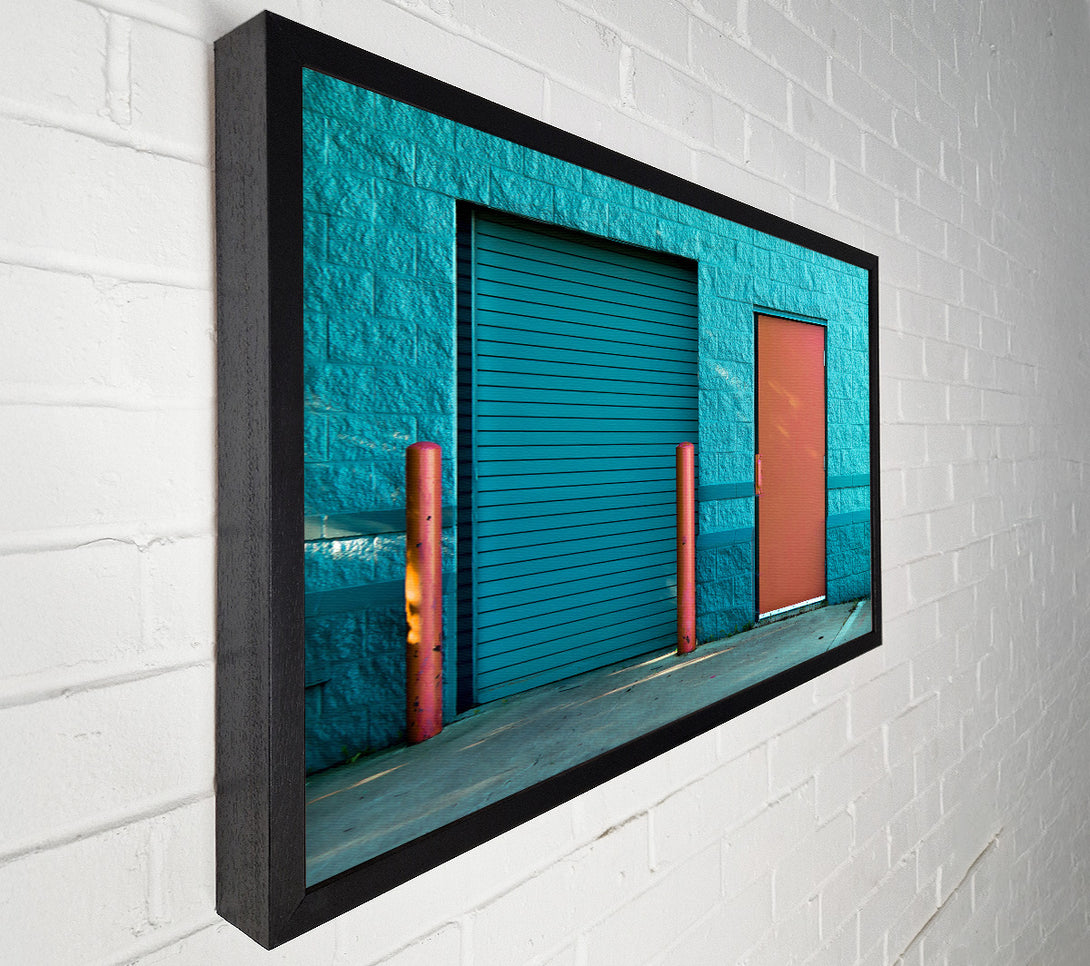  A Canvas Print of Teal Doorway And Wall Canvas Print