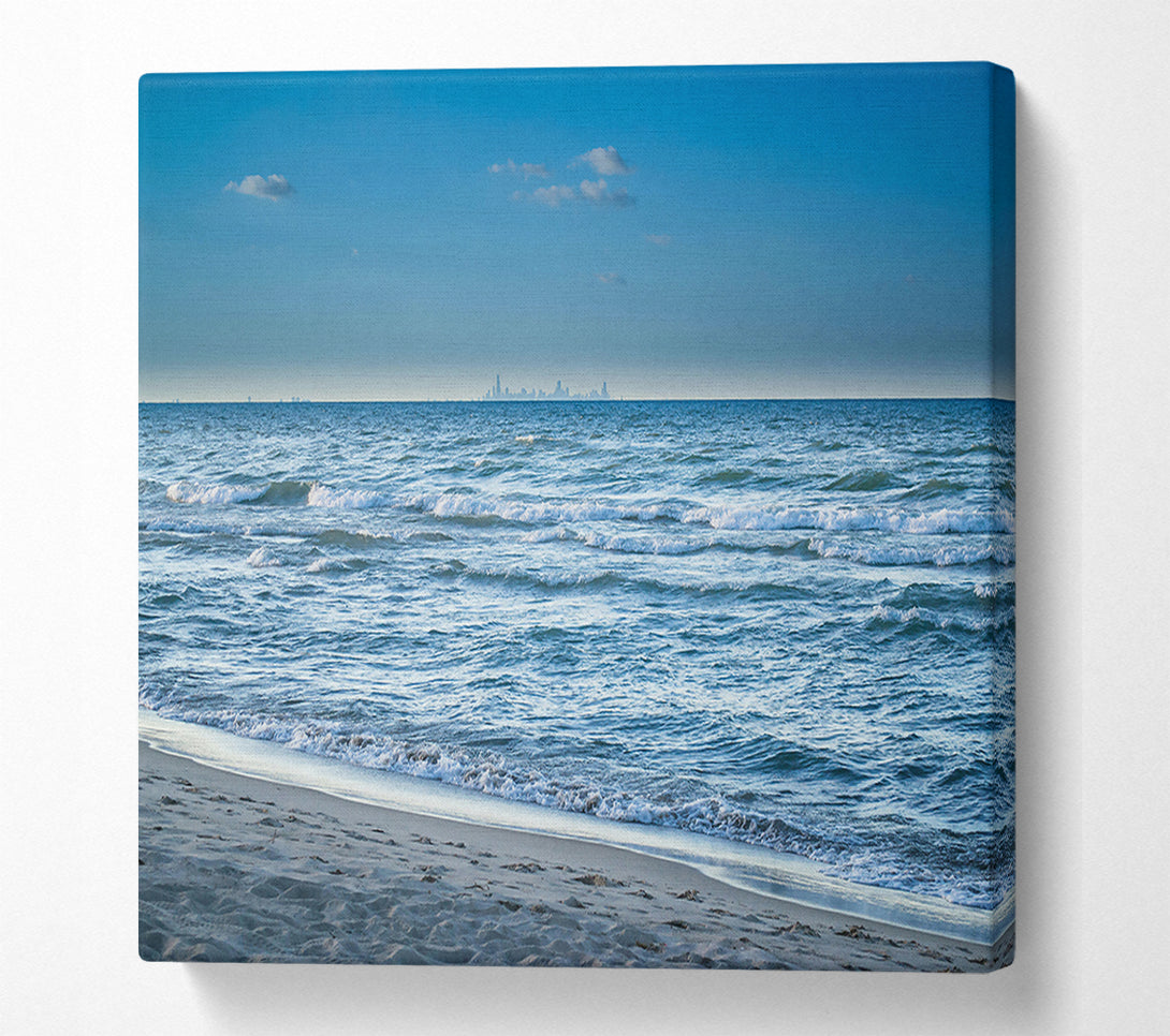  A Canvas Print of Azure Shoreline Dreams Canvas Print