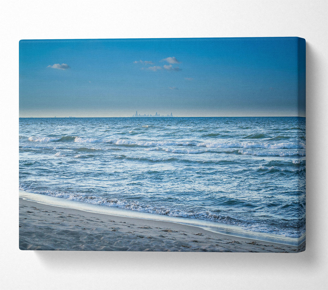  A Canvas Print of Azure Shoreline Dreams Canvas Print