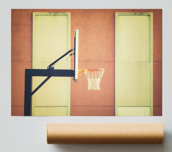Orange Brick Hoop Print