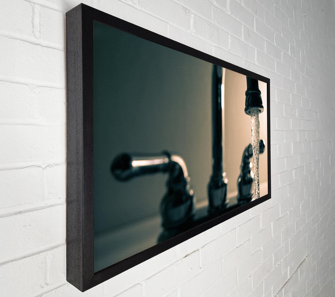  A Canvas Print of Silver Tap Water Flowing Canvas Art
