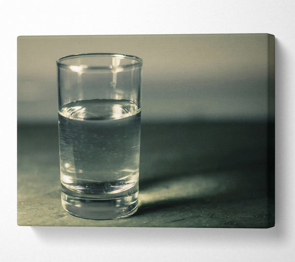  A Canvas Print of A Green Glass Of Water Canvas Wall Art