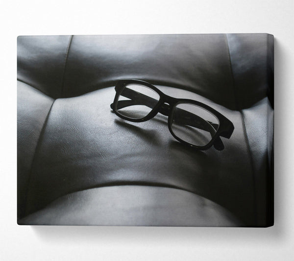  A Canvas Print of Black Leather Spectacles Canvas Art