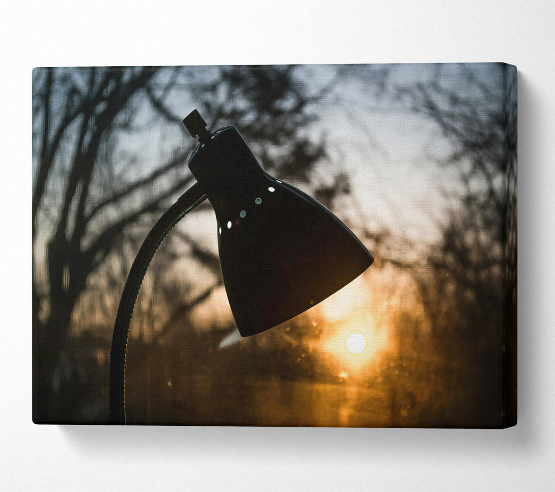  A Canvas Print of Golden Hour Silhouette Canvas Wall Art